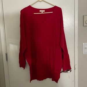 Oversized red sweater